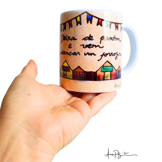 Caneca Casal Deixa de Pantim e Vem Dançar um Forrozin