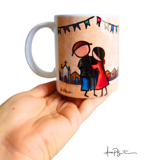 Caneca Casal Deixa de Pantim e Vem Dançar um Forrozin